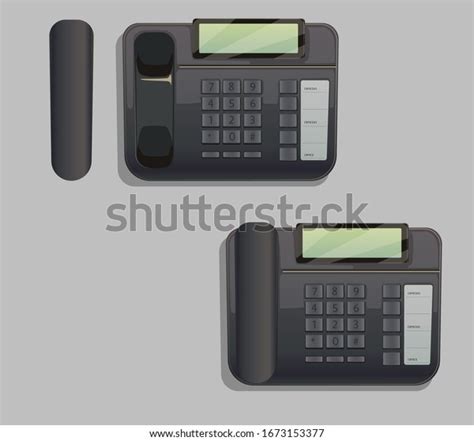 Office Phone Vector Illustration Has Handset Stock Vector (Royalty Free ...