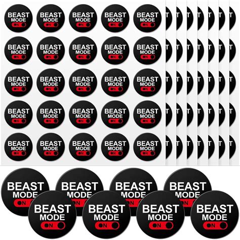 Amazon.com : 200 Pcs Beast Mode Stickers Football Helmet Stickers Beast ...