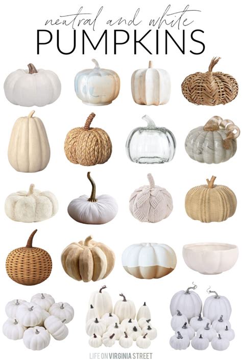 Neutral & White Pumpkin Decor - Life On Virginia Street