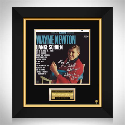 Wayne Newton - Danke Schoen LP Cover Limited Signature Edition Studio - RARE-T