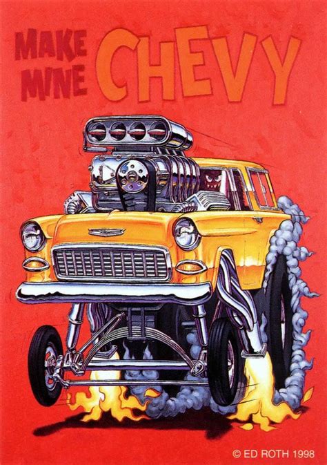 rat fink ed big daddy roth make mine chevy | Rat fink, Cartoon car drawing, Cool car drawings