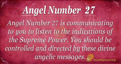 Angel Number 27 Meaning - A Sign Of Spiritual Awareness - SunSigns.Org