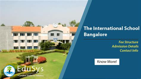 The International School Bangalore Fee Structure, Admission Details ...