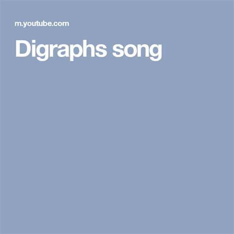 Digraphs song | Phonics song, Digraph, Kids songs