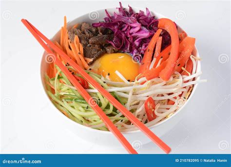 Traditional Korean Dish- Bibimbap Stock Image - Image of carrot, radish ...