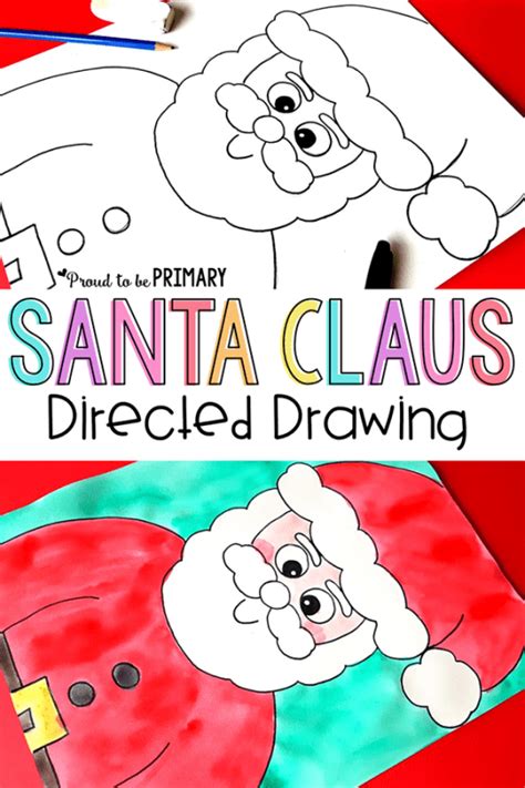 Santa Claus Drawing - The Jolliest Art Activity! – Proud to be Primary