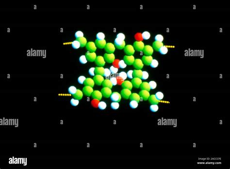 Computer graphics representation of the chemical structure of the bakelite monomer, the ...