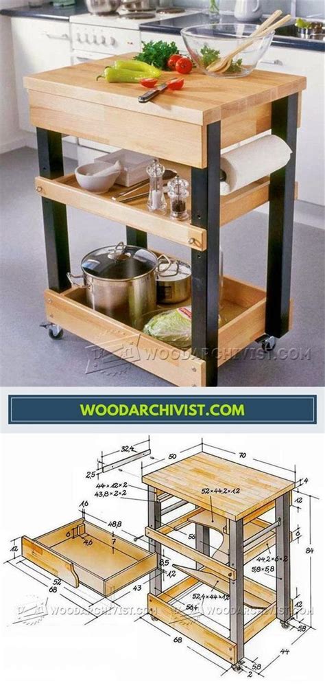 Kitchen Cart Plans - Furniture Plans and Projects | WoodArchivist.com | Kitchen island plans ...