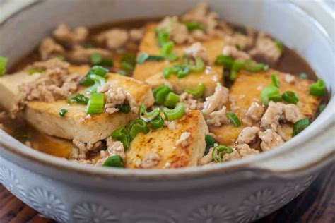 Braised Tofu with Ground Pork - Steamy Kitchen Recipes