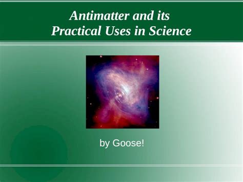 (PPT) Antimatter and its practical uses in science - DOKUMEN.TIPS