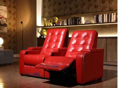 Red Cinema Recliner Chairs LS-802 - Linsen Seating