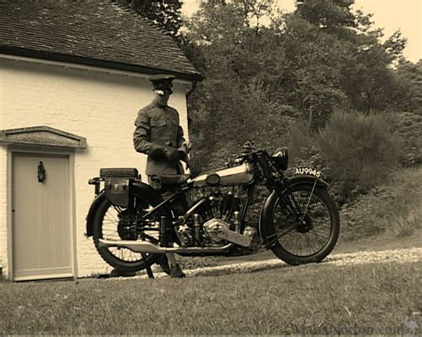 Brough Superior 1924 SS80 with "A Rider"