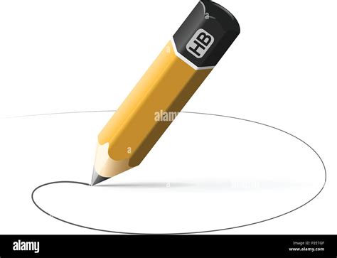 simple pencil hb with drawn line isolated on white background Stock Vector Image & Art - Alamy