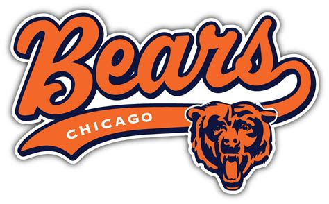 hotprint Bears Football - Chicago Logo Sport Car Bumper Sticker Decal 5 ...