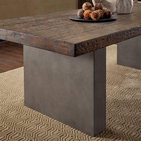 Blake Reclaimed Wood and Concrete Dining Table in 2021 | Concrete dining table, Wood and ...