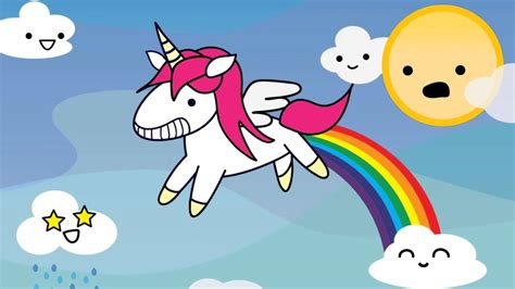 Cute Rainbow Unicorn Desktop Wallpapers on WallpaperDog