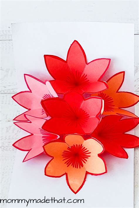 Free Printable Flower Pop Up Card Templates | Best Flower Site