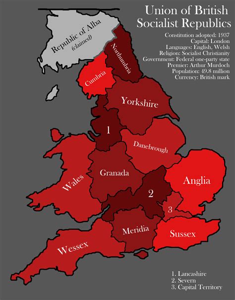 The Union of British Socialist Republics (UBSR) : r/imaginarymaps