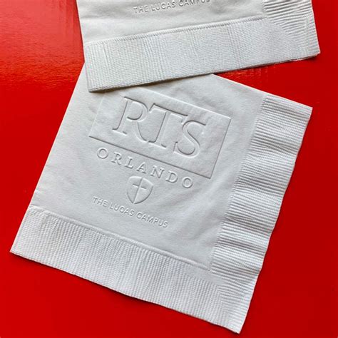 Your Logo Napkins - 200 Embossed Custom Napkins | EG2673 | StationeryXpress