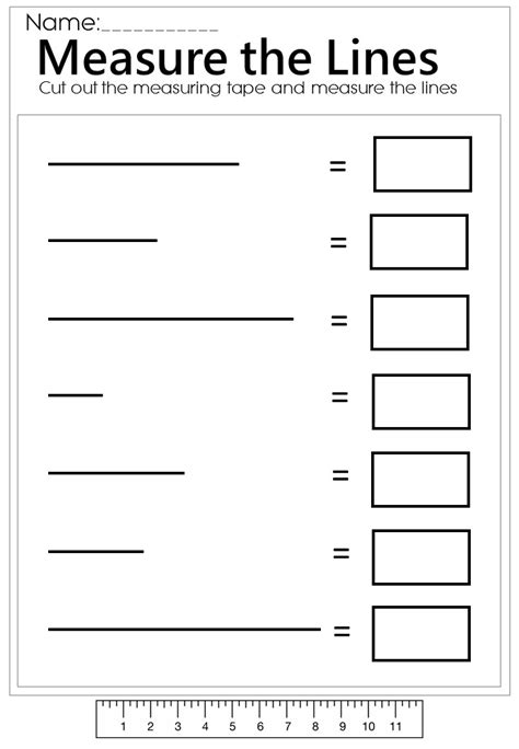 Measure the line worksheet