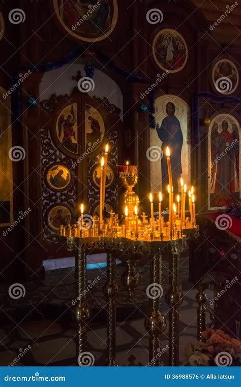 Candles in the Orthodox Church Stock Photo - Image of christmas ...