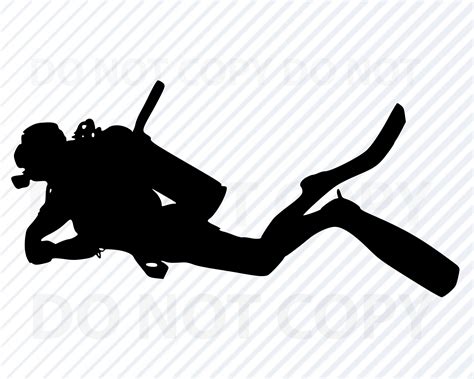 Scuba Diver Svg File for Cricut Vector Diver Silhouette - Etsy | Scuba ...