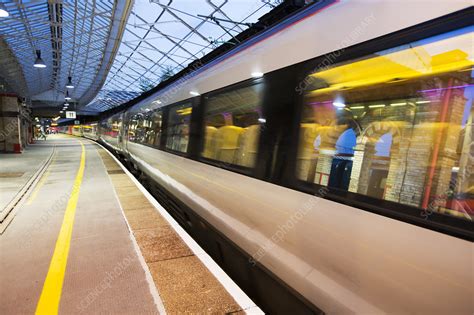 Train at Crewe Station, Cheshire, UK - Stock Image - C046/0425 ...