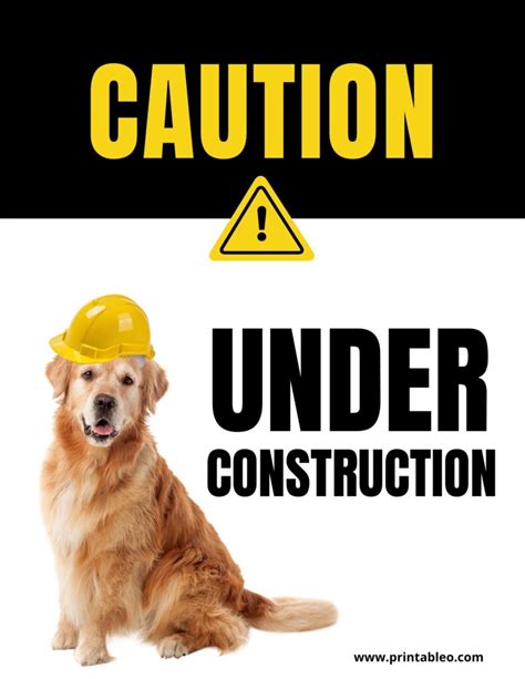 20+ Under Construction Sign - Printableo.Com