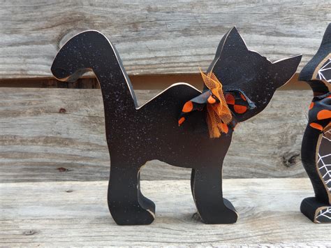 Halloween Decor Fall Decor Black Cat Decor Scaredy Cats | Etsy