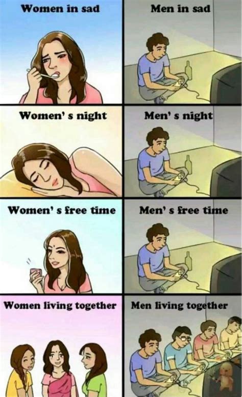 Men Vs Women In A Nutshell http://ibeebz.com | Men vs women, Funny memes, Men vs women humor