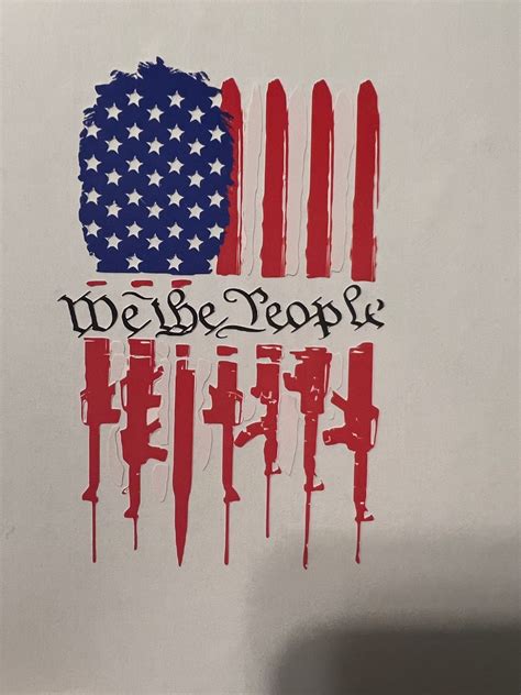 We the People Flag Decal - Etsy