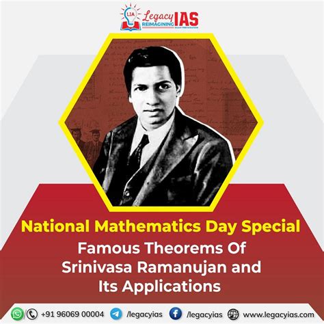 Famous Theorems of Srinivasa Ramanujan And Its Applications | Legacy IAS