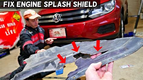 HOW TO FIX CRACKED OR BROKEN ENGINE SPLASH SHIELD, ENGINE UNDERCOVER - YouTube