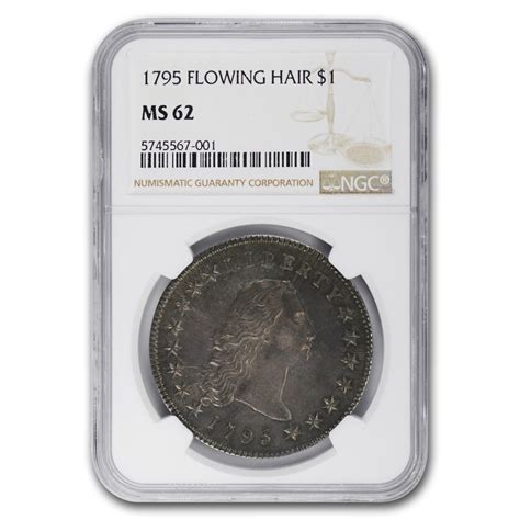 Buy 1795 Flowing Hair Dollar MS-62 NGC (3 Leaves) | APMEX