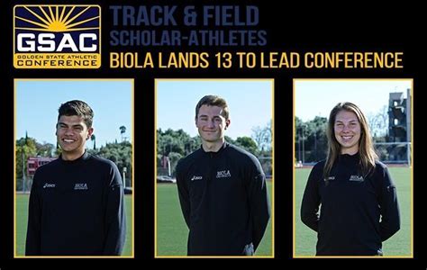 News - Track & Field, General: Biola Leads Conference With 13 GSAC ...