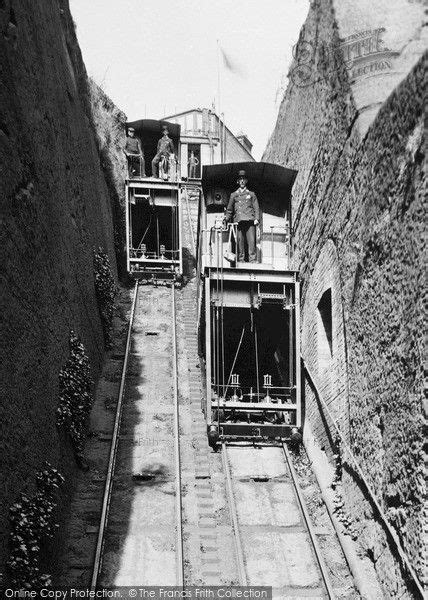 Bridgnorth, The Lift 1898. This remarkable funicular railway is the oldest and steepest inland ...