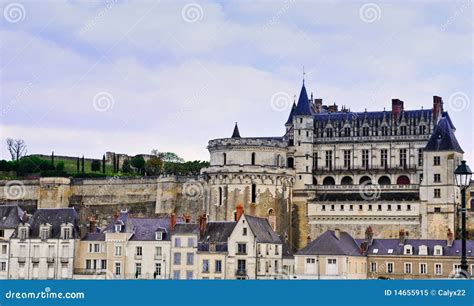 Amboise Castle and Village stock image. Image of valley - 14655915