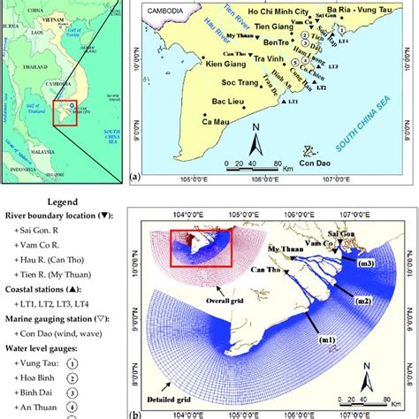 The Mekong River Delta and its region of freshwater influence. (a ...