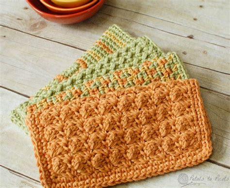 Crunchy Stitch Crochet Dishcloth Pattern - Petals to Picots | Dishcloth crochet pattern, Crochet ...