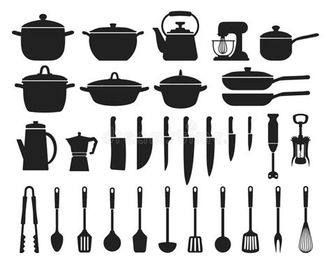 Pans Pots Silhouette Stock Illustrations – 192 Pans Pots Silhouette ...