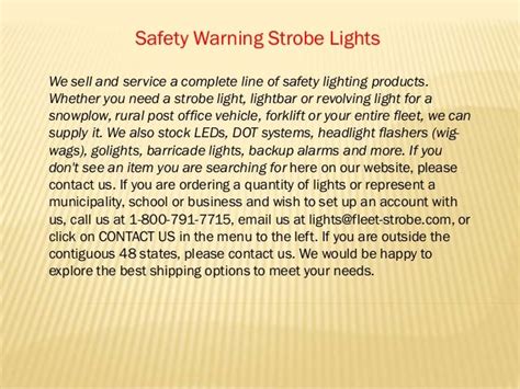 Safety Warning Strobe Lights