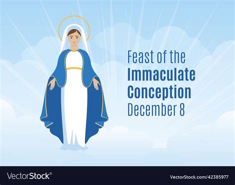 Feast of the immaculate conception Royalty Free Vector Image