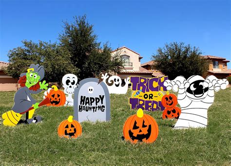 Amazon.com : JOYIN 9 Pcs Halloween Outdoor Decorations, Corrugate Yard Stake Signs for Lawn Yard ...