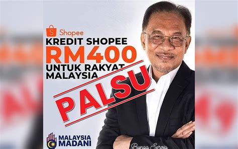 ‘Shopee credits’ for Malaysians fake news, says PM’s Dept | FMT