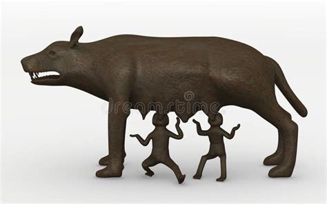 Romulus and remus statue stock illustration. Illustration of vulpes ...