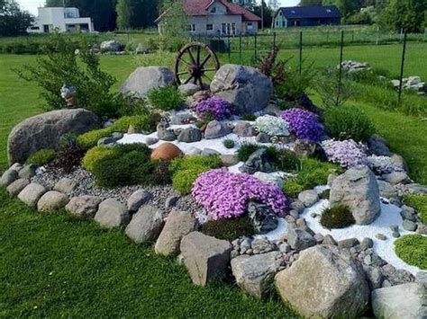 25 Beautiful Front Yard Rock Garden Landscaping Design Ideas ~ GODIYGO.COM