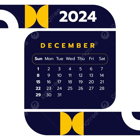 December 2024 Calendar Vector, December 2024, 2024 Calendar, Calendar 24 PNG and Vector with ...