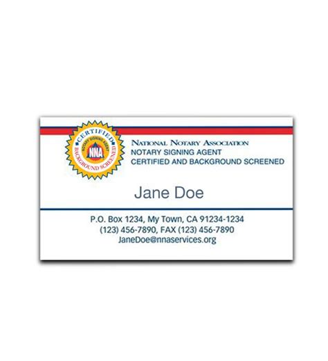 Signing Agent Business Cards | NNA | Notary signing agent, Notary, Loan signing