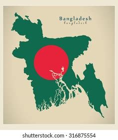 Modern Map Bangladesh Flag Colored Bd Stock Vector (Royalty Free) 316875554 | Shutterstock