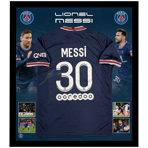 Soccer – Lionel Messi Signed & Framed PSG Jersey | Taylormade ...